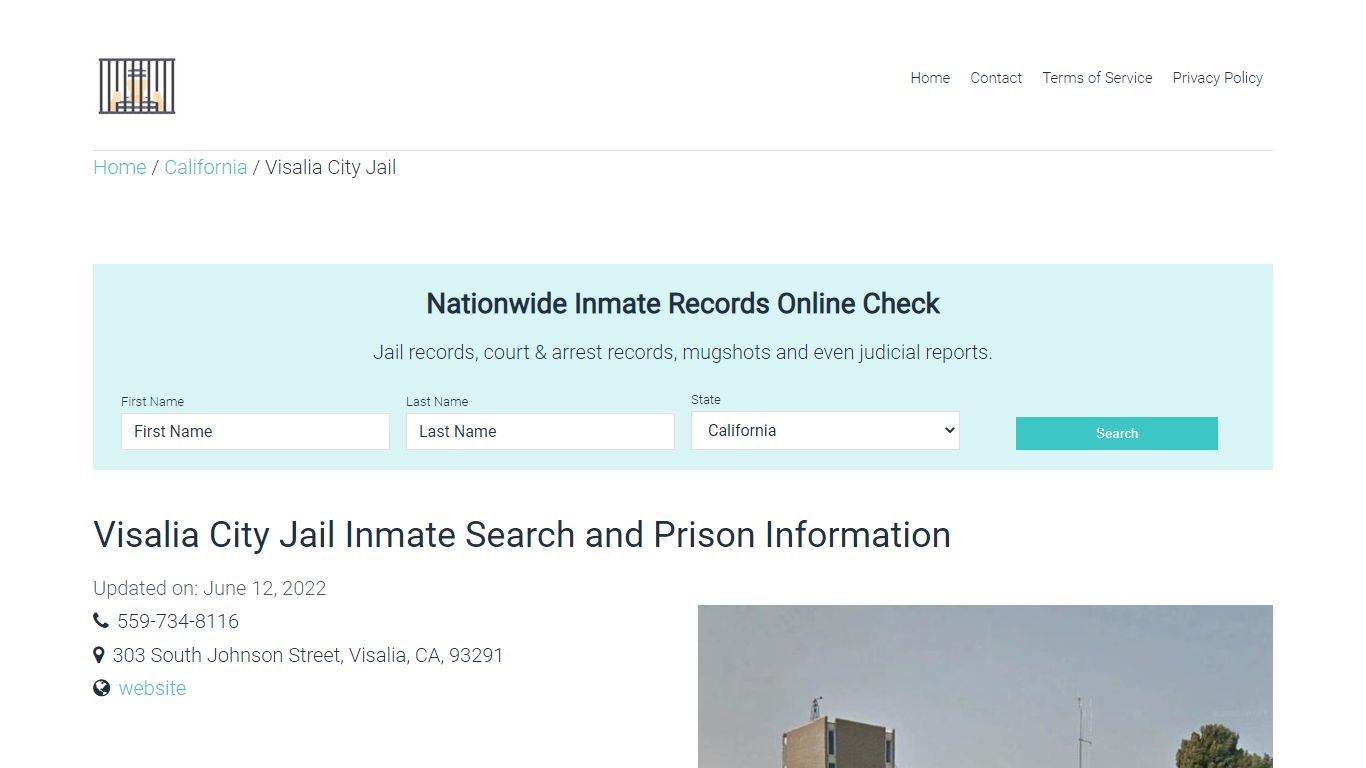 Visalia City Jail Inmate Search, Visitation, Phone no ...