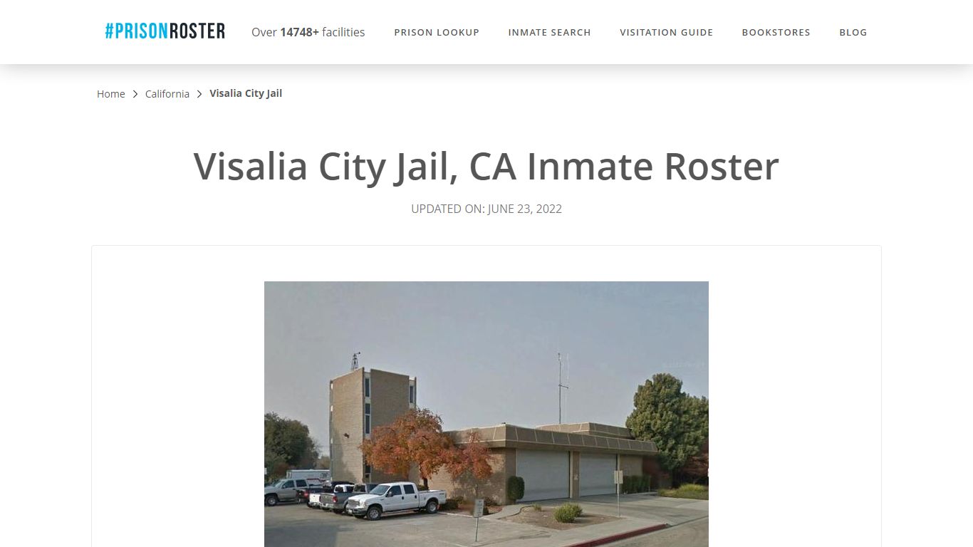 Visalia City Jail, CA Inmate Roster